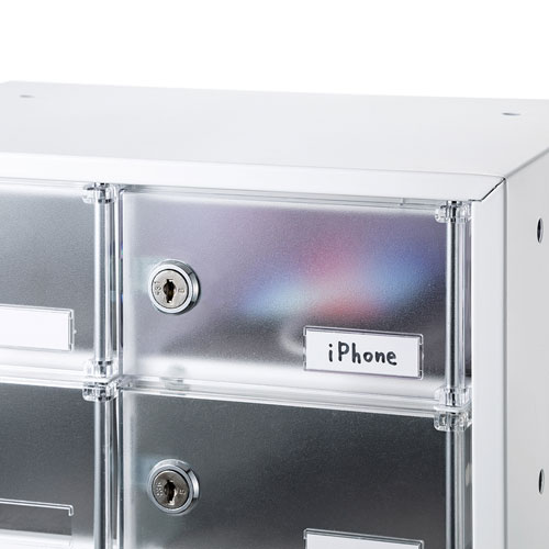 スマホ保管庫(スマホロッカー・スマートフォン保管庫・鍵付き・スタッキング・4台収納) CAI-CABSP50 サンワサプライ