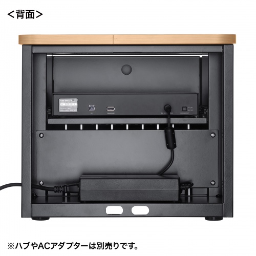 スマートフォン保管庫（10台収納・木目天板・ブラック） CAI-CABSP65LM サンワサプライ