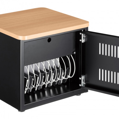 スマートフォン保管庫（10台収納・木目天板・ブラック） CAI-CABSP65LM サンワサプライ