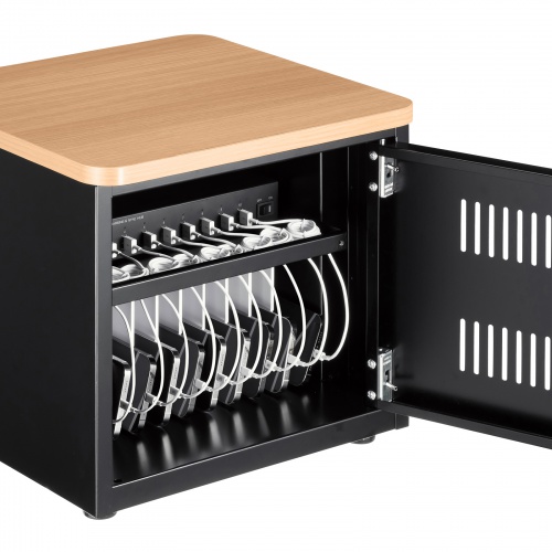 スマートフォン保管庫（10台収納・木目天板・ブラック） CAI-CABSP65LM サンワサプライ