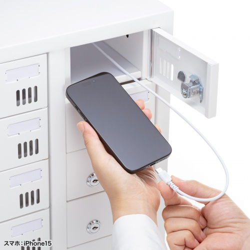 【アウトレット】スマホロッカー（スマホ保管庫・収納庫・10台収納・シリンダ錠・学校やオフィスで一括管理・個別管理用） CAI-CABSP70
