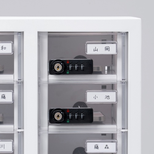 スマートフォン保管庫（収納庫・収納ボックス・10台収納・ダイヤル錠・個別扉・透明扉・学校やオフィスで一括管理・個別管理用）