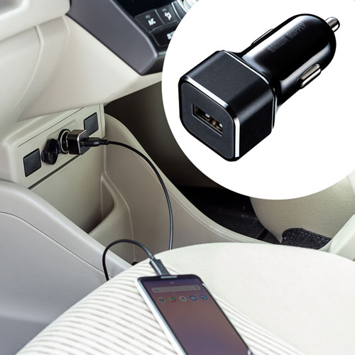 USBカーチャージャー(1ポート・2.4A・12V/24V車対応)