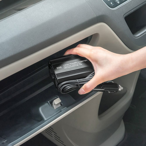 カーインバーター（120W・AC電源・USB電源・DC12V）