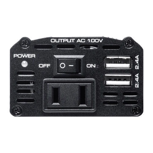 カーインバーター（120W・AC電源・USB電源・DC12V）