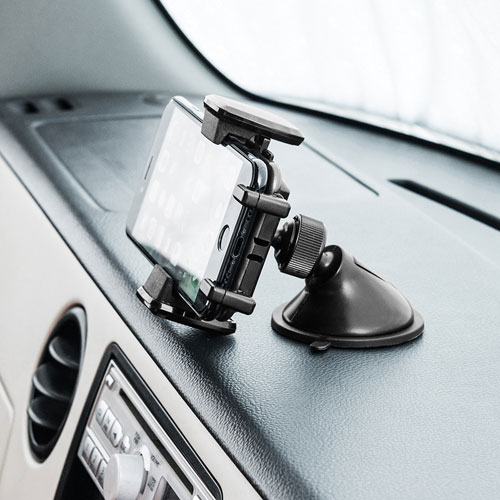 スマホ車載ホルダー（吸盤・手帳型ケース対応・オンダッシュタイプ）