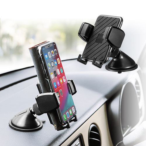 スマホ車載ホルダー（吸盤・手帳型ケース対応・オンダッシュタイプ）