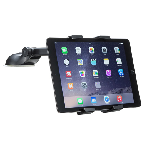 車載ホルダー（タブレット用・10.1型サイズまで・オンダッシュタイプ・ワンタッチ・カーナビ・ゲル吸盤） CAR-HLD7BK サンワサプライ