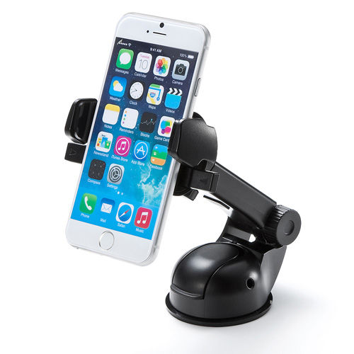 車載ホルダー（スマートフォン用・4.5～6インチ対応・オンダッシュタイプ） CAR-HLD8BK サンワサプライ