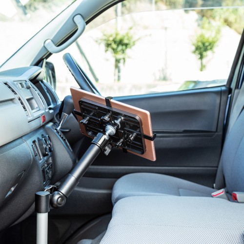 タブレットスタンド（車載用・シートレール取付）