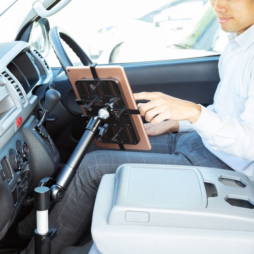 タブレットスタンド（車載用・シートレール取付）