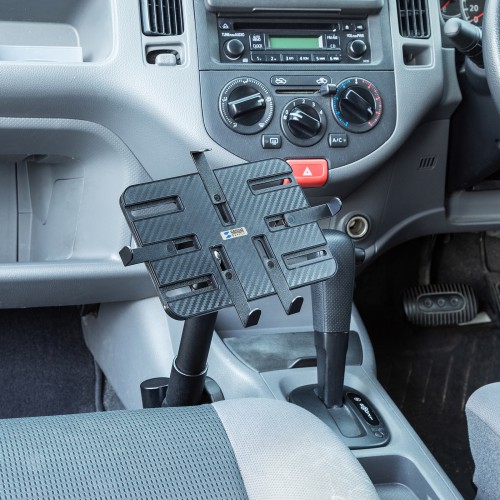 タブレットスタンド（車載用・シートレール取付）