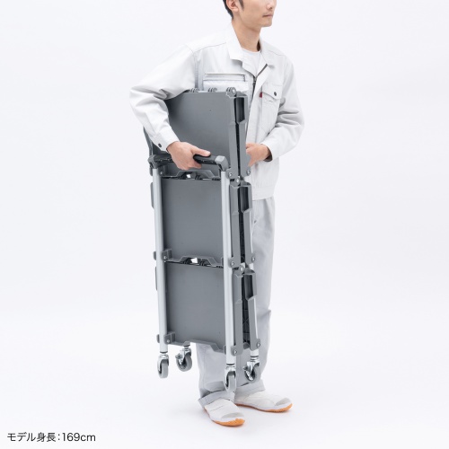 折りたたみツールワゴン｜3段・収納・キャスター付き