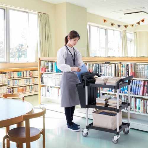 3段ツールワゴン｜収納・キャスター付き・ブラック