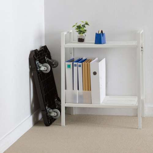 平台車（連結・4輪自在・スタッキング可能・滑り止め付・耐荷重80kg・小サイズ）