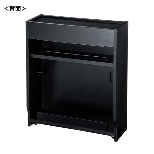 ケーブル＆タップ、ルーター収納ボックス（ブラック）