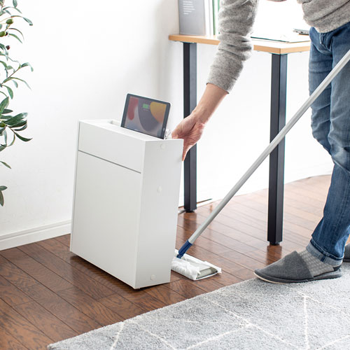 ケーブル＆タップ、ルーター収納ボックス（ホワイト）