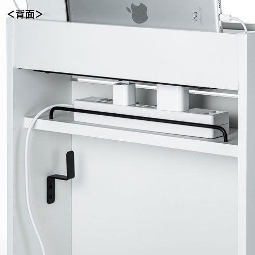 ケーブル＆タップ、ルーター収納ボックス（ホワイト）