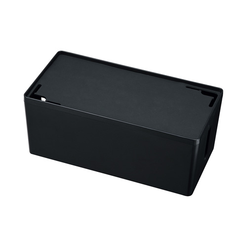 ケーブル＆タップ収納ボックス（Mサイズ・ブラック） CB-BOXP2BKN2 サンワサプライ