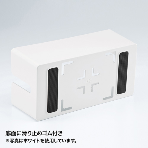 ケーブル＆タップ収納ボックス（Mサイズ・ブラック） CB-BOXP2BKN2 サンワサプライ