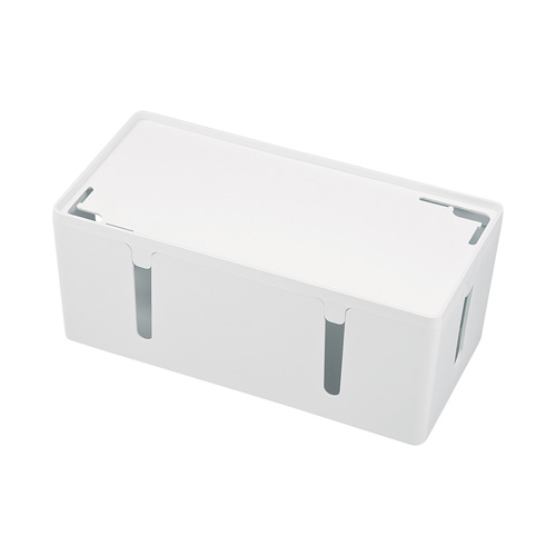 ケーブル＆タップ収納ボックス（Mサイズ・ホワイト） CB-BOXP2WN2 サンワサプライ