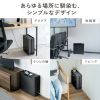 ケーブル収納ボックス（キャスター付き・スチール製・電源タップ収納・高さ調整棚板・デスク下・ブラック）