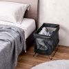 収納ボックス（カバン置き・折りたたみ・荷物置き・メッシュ・荷物入れ・手荷物・コンパクト・法人・飲食店・ブラック）
