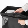収納ボックス（カバン置き・折りたたみ・荷物置き・メッシュ・荷物入れ・手荷物・コンパクト・法人・飲食店・ブラック）