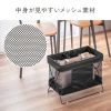 収納ボックス（カバン置き・折りたたみ・荷物置き・メッシュ・荷物入れ・手荷物・コンパクト・法人・飲食店・ブラック）