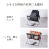 手荷物収納（折りたたみ・荷物置き・メッシュ・耐荷重5kg・荷物入れ・バッグ置き台・手荷物・コンパクト・法人・飲食店・ブラック）