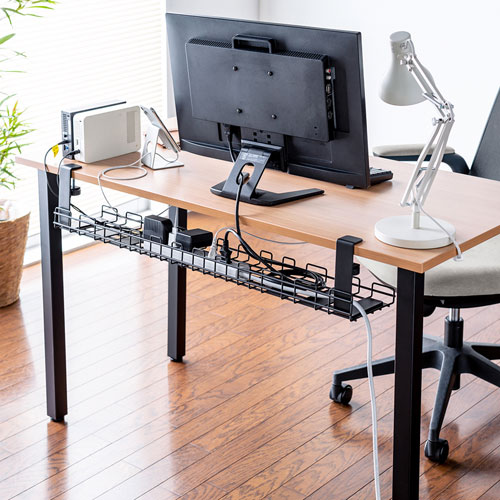 ケーブル配線トレー（ワイヤー Lサイズ 汎用タイプ ブラック）