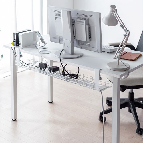 ケーブル配線トレー（ワイヤー Lサイズ 汎用タイプ ホワイト）