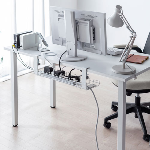 ケーブル配線トレー（ワイヤー Sサイズ 汎用タイプ ホワイト）