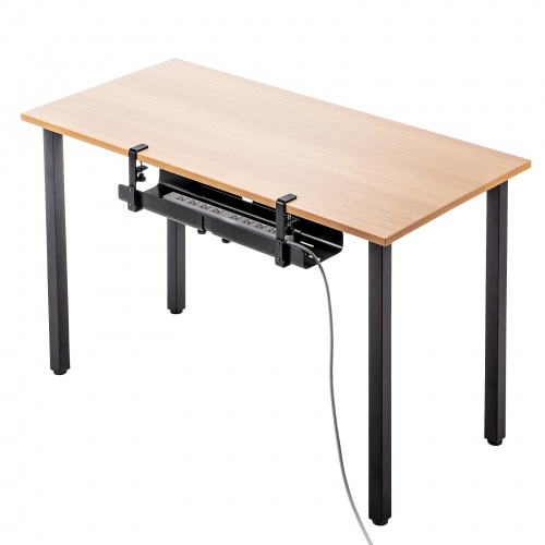 ケーブルトレー（クランプ式・横幅可変トレー・クランプ位置変更可能・ケーブルオーガナイザ・ブラック）CB-CT8BK