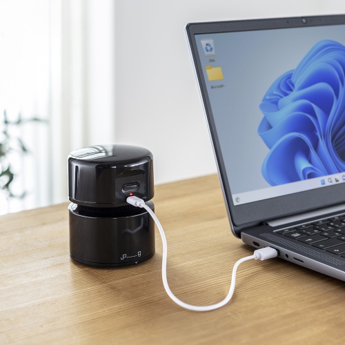 卓上バキュームクリーナー（コードレス・USB充電式・連続使用1.5時間・2段階吸引力・隙間ノズル付き・フィルター水洗い可能） CD-85VC サンワサプライ