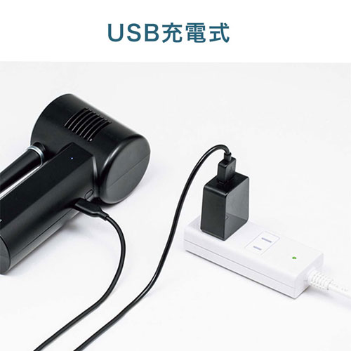 エアダスター（電動・充電式・LEDライトつき・逆さ噴射可能・おすすめ） CD-ADE1BK サンワサプライ
