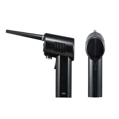 エアダスター（電動・充電式・LEDライトつき・逆さ噴射可能・おすすめ） CD-ADE1BK サンワサプライ