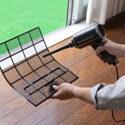 電動エアダスター（AC電源・ケーブル長3m・ブロワー 風速42m/s・連続15分・ガス不使用・ノズル付き・クリーナー・強力）