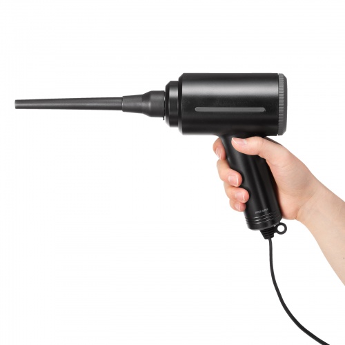 電動エアダスター（AC電源・ケーブル長3m・ブロワー 風速42m/s・連続15分・ガス不使用・ノズル付き・クリーナー・強力）