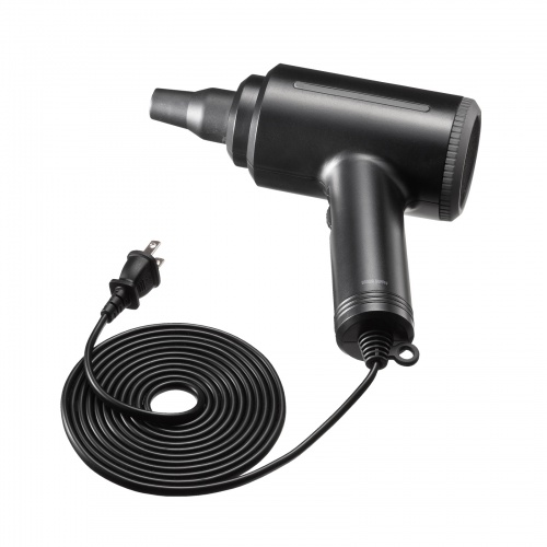 電動エアダスター（AC電源・ケーブル長3m・ブロワー 風速42m/s・連続15分・ガス不使用・ノズル付き・クリーナー・強力）