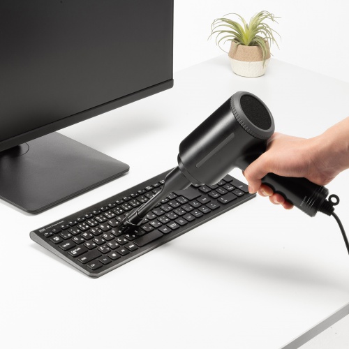 電動エアダスター（AC電源・ケーブル長3m・ブロワー 風速42m/s・連続15分・ガス不使用・ノズル付き・クリーナー・強力）