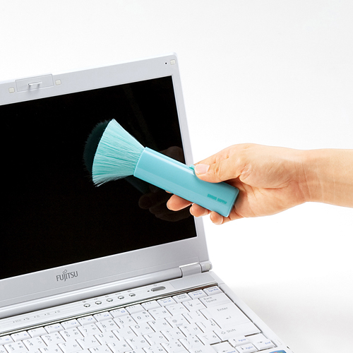 ホコリ掃除ブラシ（スライド式・ブルー） CD-BR13BLN サンワサプライ