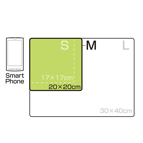 クリーニングクロス（マイクロファイバー・液晶・カメラ・Mサイズ・グリーン）