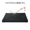 ガジェットクロス（ピタッとくっつく・マイクロファイバー・画面クリーニング・クリーニングクロス・持ち運び・キズ対策・Lサイズ・ブラック）