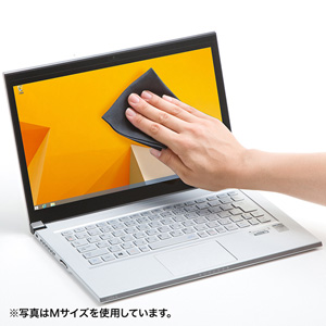 クリーニングクロス Sサイズ（ブラック）　CD-KCC2　サンワサプライ