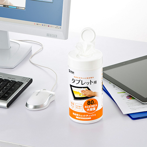 タブレット用ウェットティッシュ（80枚） サンワサプライ