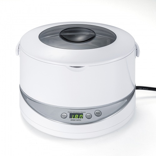 超音波洗浄機（洗浄槽分離型・5段階タイマー・アタッチメント3種付き・AC電源・アクセサリー・入れ歯・時計・眼鏡洗浄機・ホワイト）
