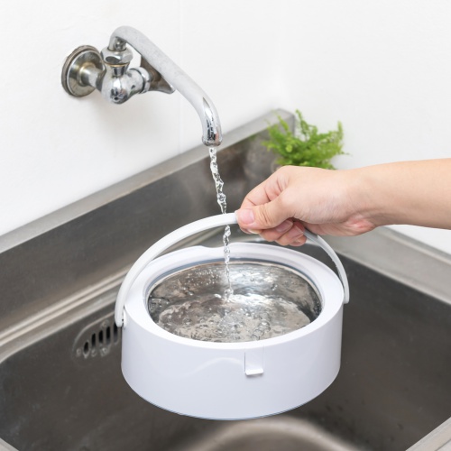 超音波洗浄機（洗浄槽分離型・5段階タイマー・アタッチメント3種付き・AC電源・アクセサリー・入れ歯・時計・眼鏡洗浄機・ホワイト）