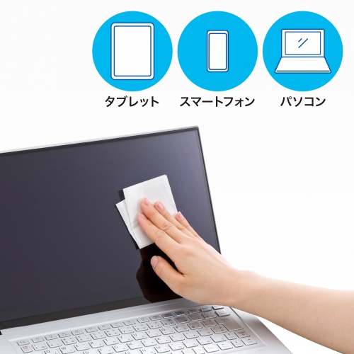 液晶用ウェットティッシュ（80枚入り・除菌・帯電防止）