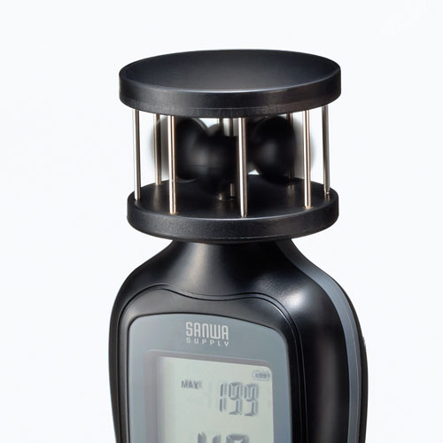 風速計（カップ式・風力計・気温測定機能付き・デジタル表示・ドローン） CHE-WD2 サンワサプライ